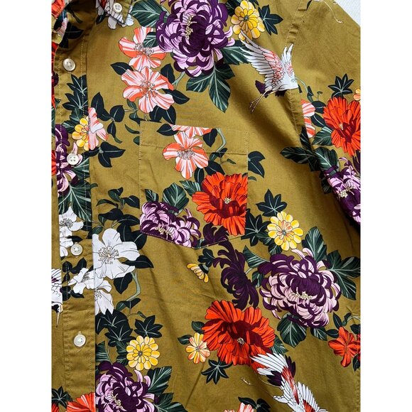 Goodthreads Men's Casual Button Up Poplin Shirt Short Sleeve Sz XXL Multi Floral - Picture 9 of 14